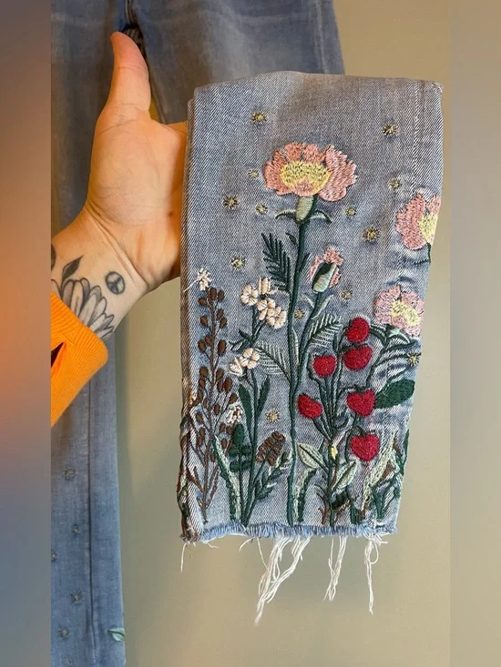 Driftwood Jackie Bloom Embroidered Jeans - Picture 3 of 14